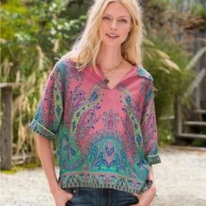 NWOT SUNDANCE Paisley Silk and Cotton Blouse Top M